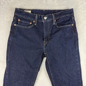 Levis Premium 511 Jeans Mens 31x32 Blue Slim Straight Western Dark Wash Denim